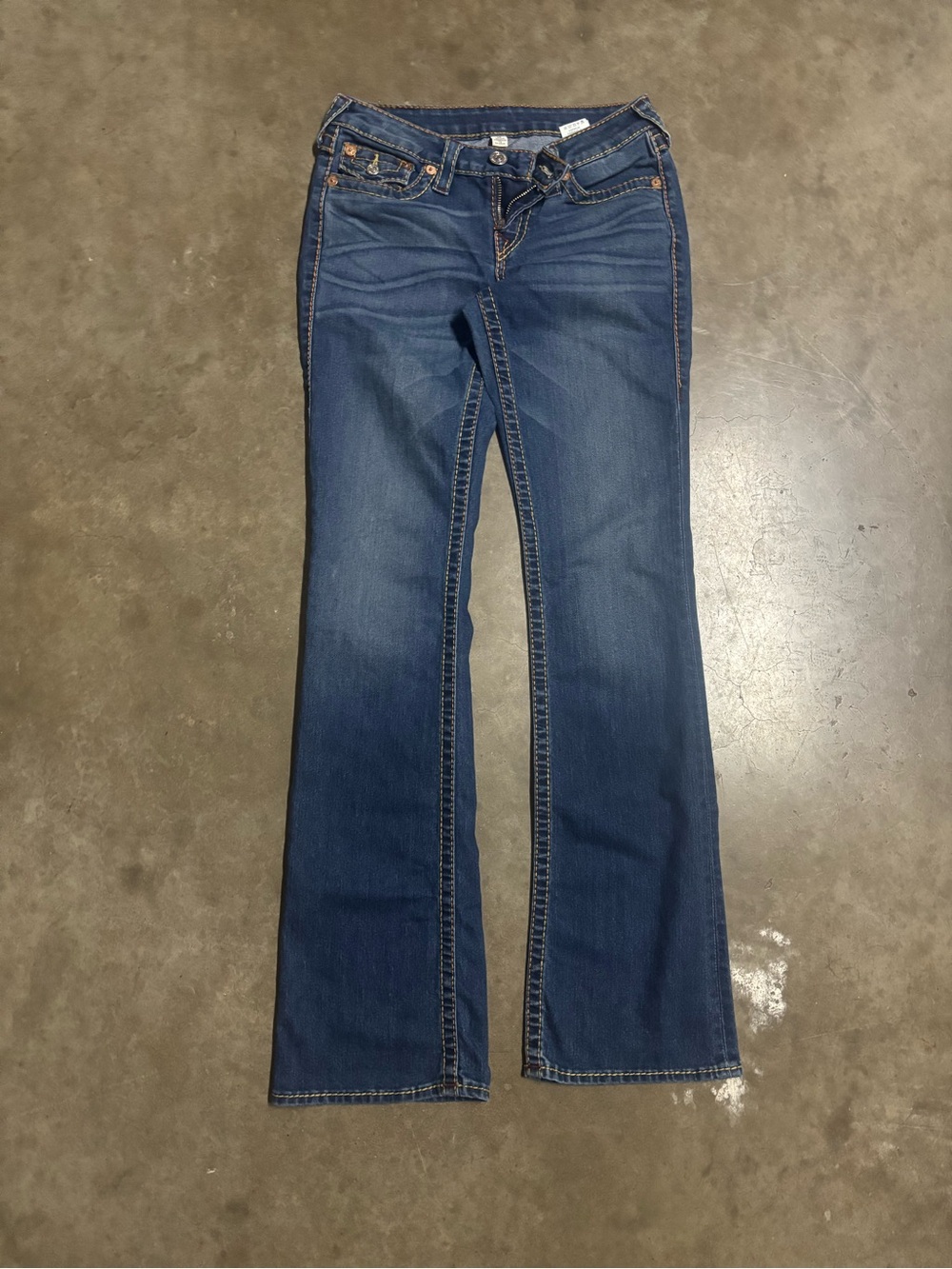 True Religion Women's Dark Blue Flare Jeans